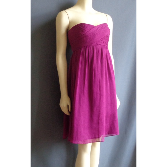 J. Crew Dresses & Skirts - J.Crew Silk Taryn Magenta Party Strapless …